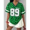 Hot Selling Children WOMEN 23 Leopard Print 89 Lightweight Breathable KIDS Short Sleeved T-Shirt Women T-Shirt Jersey