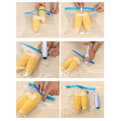 Bolsa de Almacenamiento con Sello de Alimentos Bomba de Compresión Manual Bomba de Aire Portátil con Sello de Alimentos Manual para Bolsa de Vacío en Forma de T Succión Aire