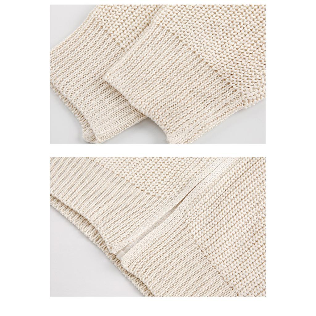 Men'S Loose Stand Up Collar Sweater Knitted Sweater Fashionable Casual Cardigan Jacket