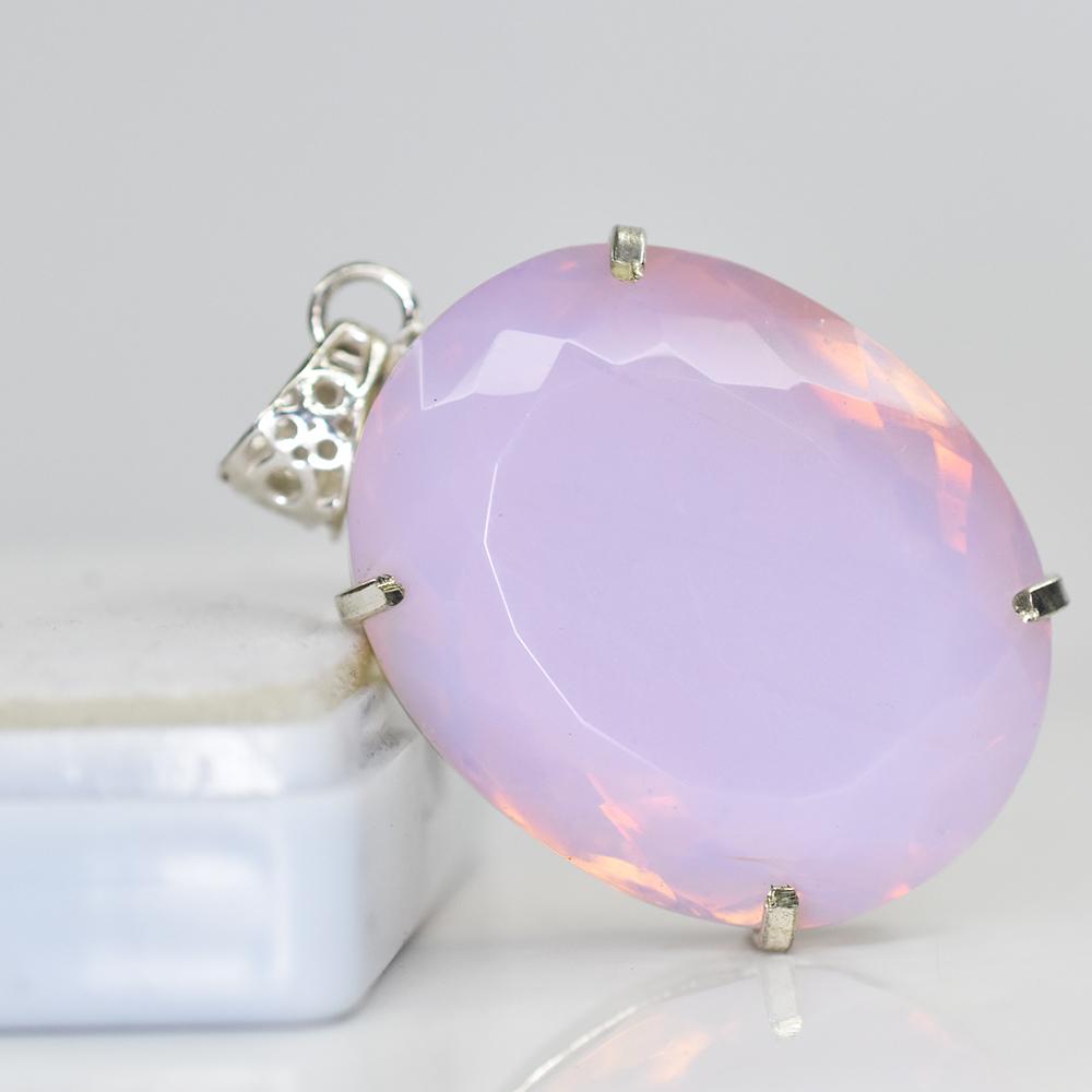 925 Sterling Silver CERTIFIED 147.45 Ct Australian Opal Oval Cut Pendant Gems MY-PD-130-NS