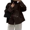 Women's Fashion Stand Collar Double-Breasted Waist-Defining Belted Short Trench Coat
