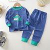 Pantaloni invernali per bambini a maniche lunghe o collo T-shirt Set pantaloni larghi casual da 2 pezzi in cotone con stampe di cartoni animati