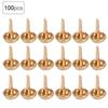 100 Pcs Mushroom shaped Decoration Rivets DIY Accessories for Bags Shoes Hats Clothes(10mm Gold )
