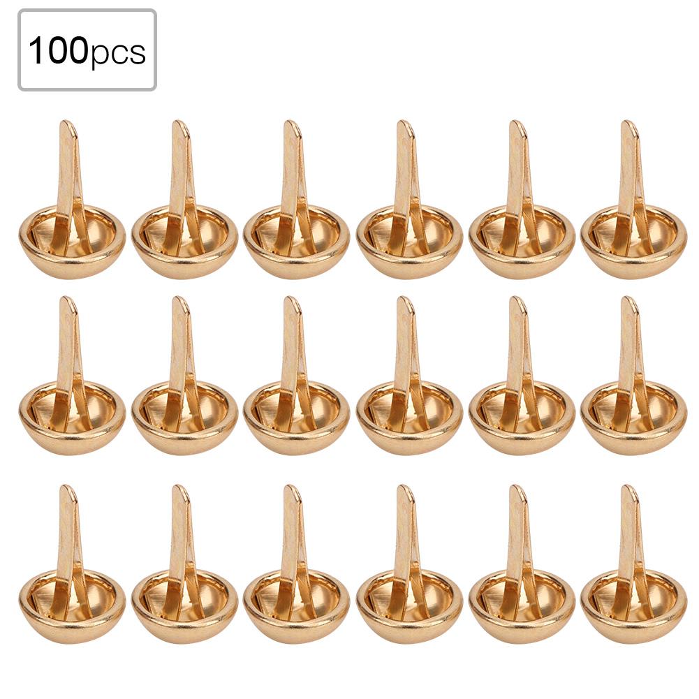 100 Pcs Mushroom shaped Decoration Rivets DIY Accessories for Bags Shoes Hats Clothes(10mm Gold )