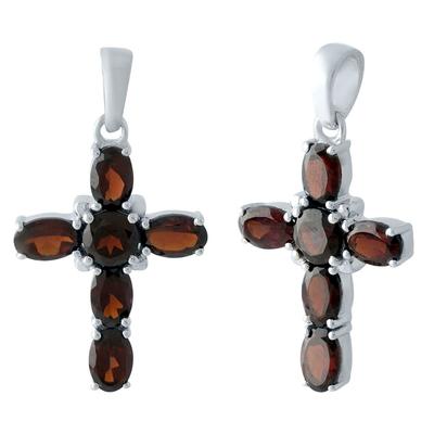 Silver Cross with Garnet 0.65ct (1966648)