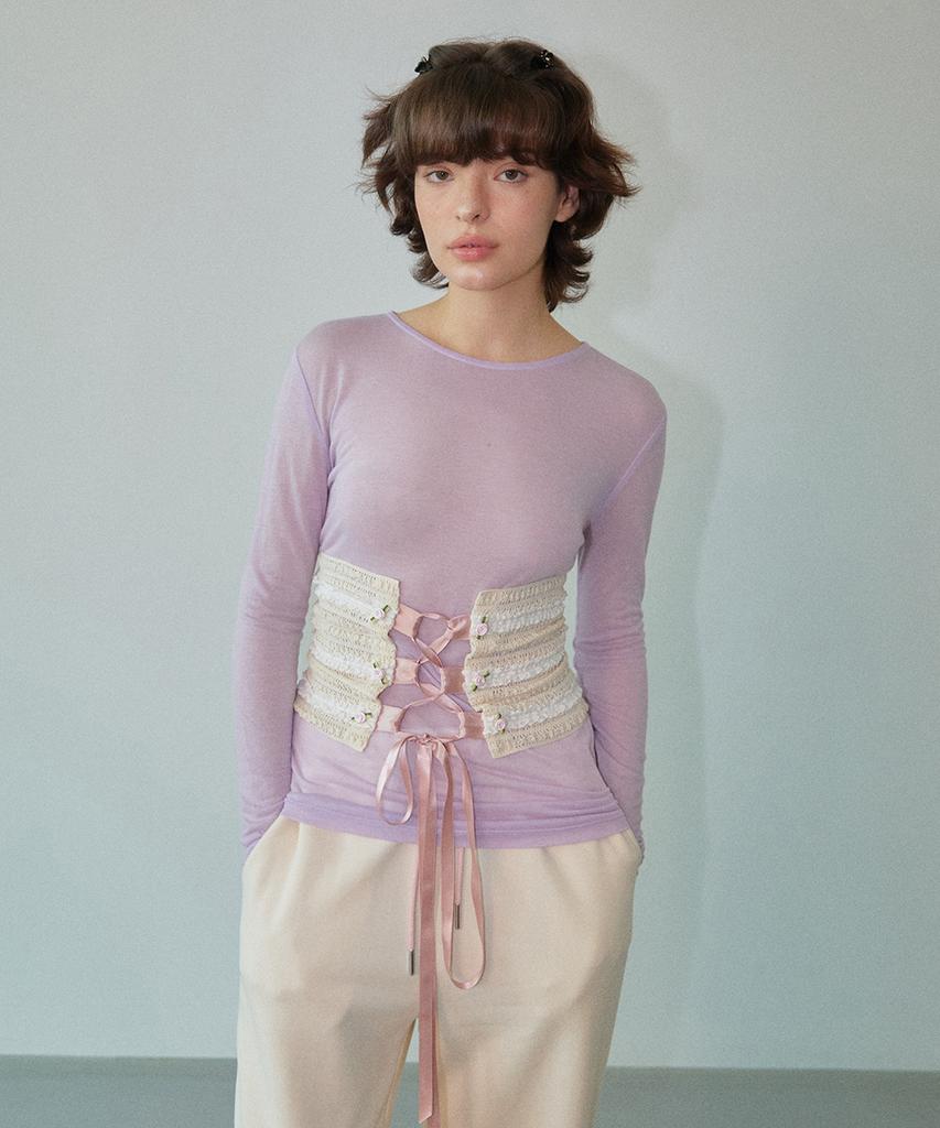 WOVEMENT Soft Sheer Top Lilac Wbdftp001Lc