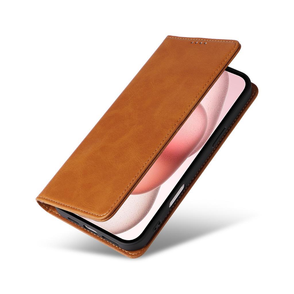 For iPhone 15 Wallet Case RFID Blocking Leather Phone Cover Stand View