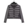 Spring New Arrival Small Stand Collar Short Top Black Panel Cotton Jacket Outwear 4391709