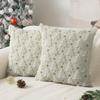 Christmas Pillow Cover Rabbit Embroidery Holiday Decor Fluffy Sofa Cushion Case Xmas Tree Home Decor No Insert