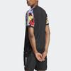 Adidas Pride Pre-Match Jersey Camouflage Print Color Block V-Neck Short Sleeve Soccer Shirt Men Tops Black HY5898