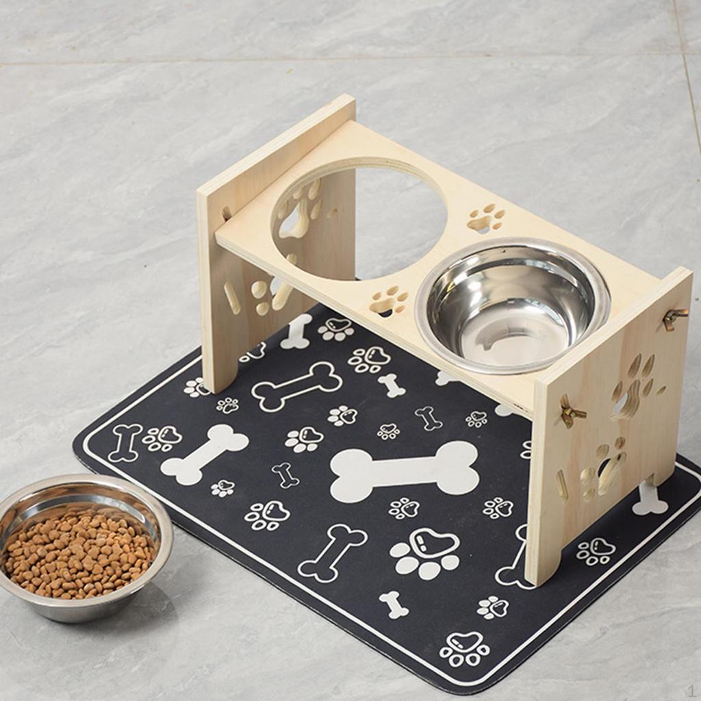 Elevated Cat Bowls Feeding Raised Station Pet Feeder for Dogs Cats
