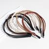 Elegantes Stirnband aus PU-Leder für die Freizeitkleidung Damen-Haarreif Mode-Kopfbedeckungen Accessoires Geknotetes Stirnband Haardekore