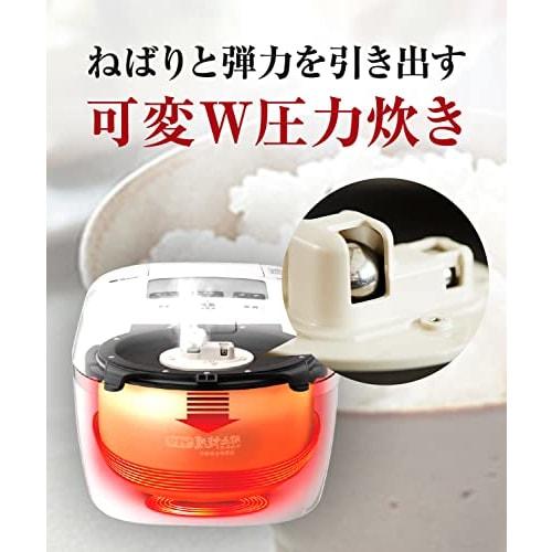 Tiger Thermos (TIGER) Rice Cooker 5.5 Cups Pressure IH Earthenware Pot Coating with Super Delicious Function Freshly Cooked Moss Black JPC-G100KM