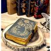 Grimoire Journal Leather Print Caltic Cat Journal Blank Spell Book of Shadows