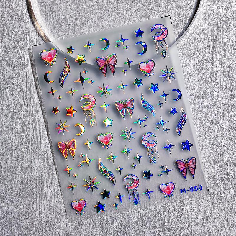 

TENSOR 3D Наклейки для ногтей «Бабочки», Самоклеящаяся серия горячего тиснения M-050