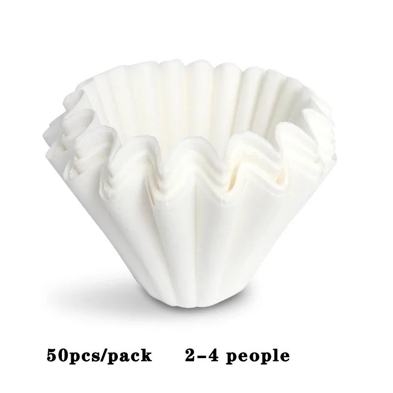 1-4 Servings of Coffee Filter Paper Cake Filter Paper Drip-type Corrugated Hand-brewed Coffee Paper Origami Filter Cup