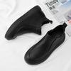 Men's Shoes Trendy Leather High-top Shoes Casual Versatile Comfortable Martin Boots Fashion Black Trendy Men's Shoes