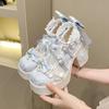 Womens Mary Jane Single Shoe Elegant Temperament Soft Sole Lace Lolita High Heels Fad Beautiful Princess Shoes for Women Tacones