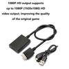 Video Converter for HDTV Monitors Portable Adapter Gaming Adapter Cable 5V Input with USB Cable Black