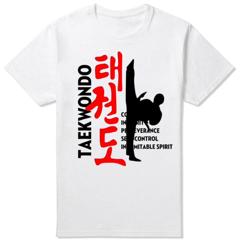 Taekwondo Tae Kwon-Do Koreanische Kampfkünste Kickboxen T-Shirt Ästhetische Kleidung Vintage Kleidung Streetwear Herren T-Shirts Sport