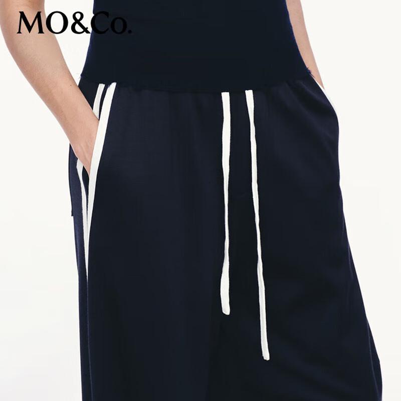 MO&Co. Women's Sporty High-Waist Wide-Leg Casual Trousers