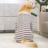 Fashionable Pet Dog Clothes Four-legged Dog Pajamas Durable Puppy Stripes Jumpsuits  Warm Clothes