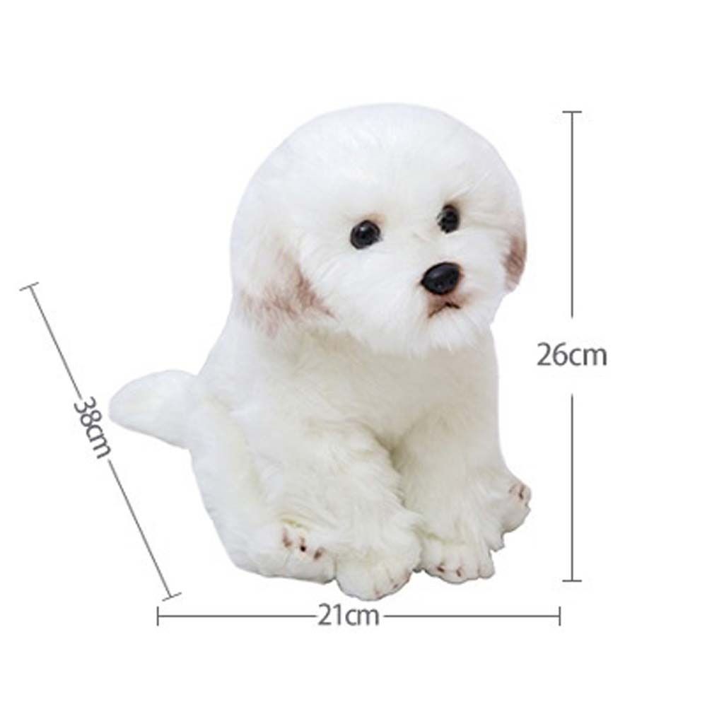 Pets Fluffy Maltese Plush Toy Stuffed Animal Puppy Dog Plush Maltese Stuffed Dog  Children Toy