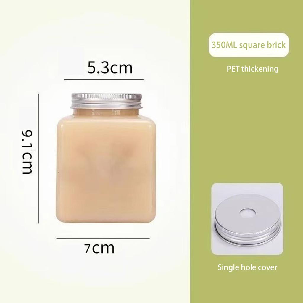 1 Adet Taşınabilir Sütlü Çay İçme Şişesi İçecek Şişesi Plastik Su Bardakları Şeffaf Çay Kahve Şişesi Meyve Suyu İçecek Şişeleri