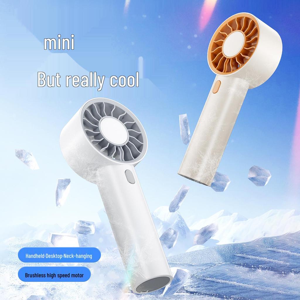 Handheld Mini Fan: Portable Silent USB Rechargeable Electric Fan for Desktop and Outdoor Use