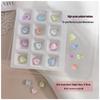 12-Grid Mocha Crystal Rhinestone Nail Art Set: 3D Butterfly, Heart & Square Designs