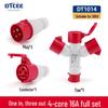 Three-Way Explosion-Proof Industrial Plug Y-Type Aviation Socket 32A/16A Waterproof Converter.
