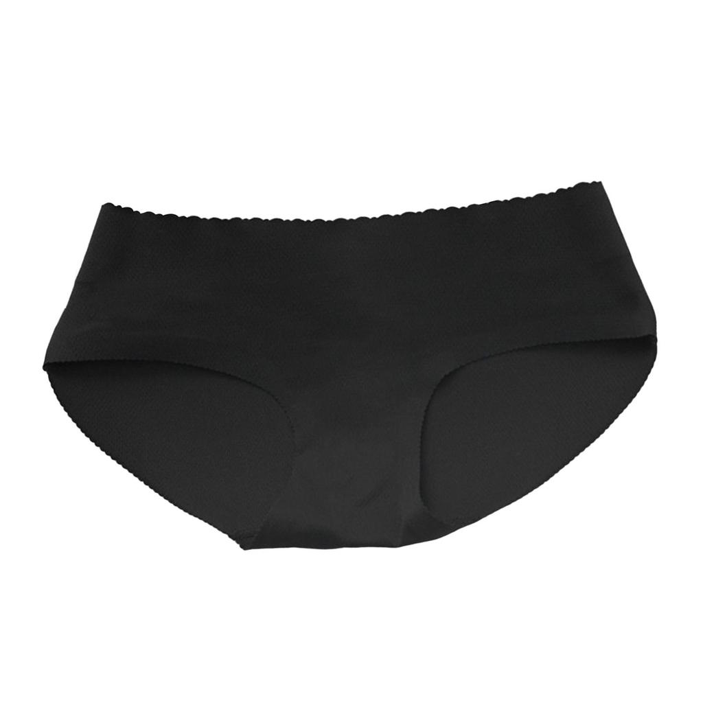 Hip Lifting Panties Women Padded Padding Low Waist ocks , S Size Black