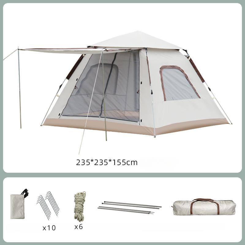 Outdoor Panoramic Doors and Windows Camping Tent Automatic Quickly Open Sunscreen and Waterproof Park Tent