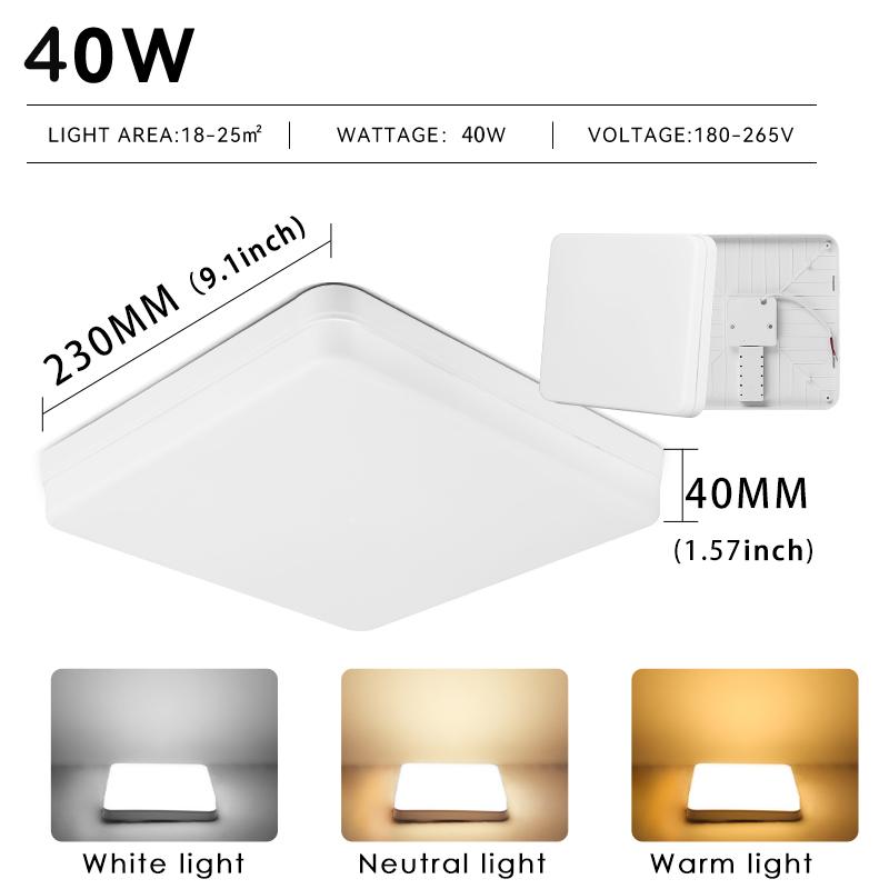 Ultra Thin Led Ceiling Lamps LED Square Round Panel Lamp 72W 50W Surface Mount Ceiling Light Fixtures for Living Room Bedroom