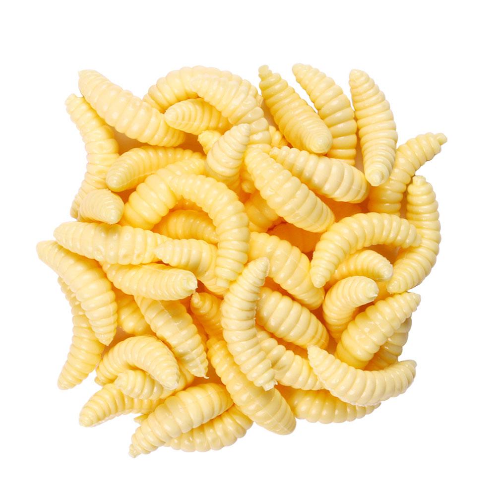 250 teile/schachtel 2 cm Swimbait Maggot Grub Weicher Köder Köder riechen Würmer Glow Shrimps Angelköder Silikon Wurm Köder