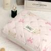 Fashion Bow Women Makeup Bag Large Capacity Multifunctional Cotton Quilted Zipper Bag Toiletries Handbag