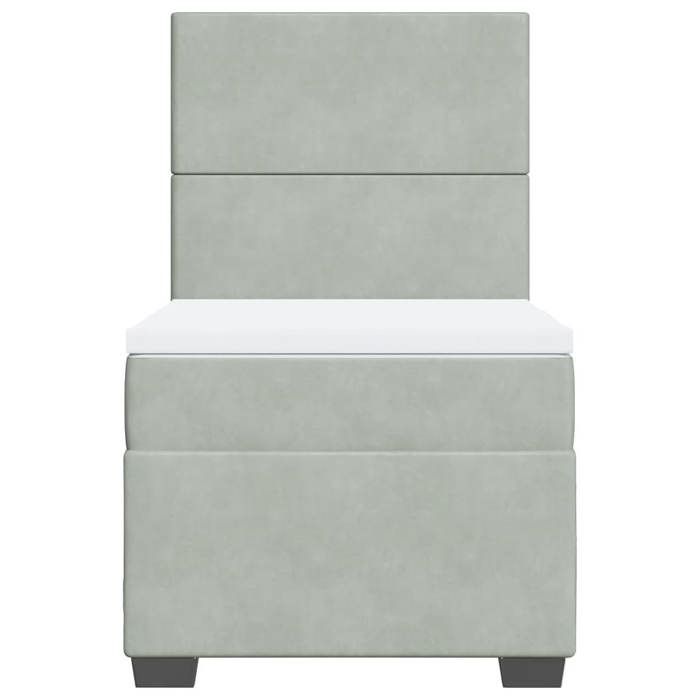 Maison Exclusive - Sommier à lattes de lit et matelas Gris clair 80x200 cm Velours