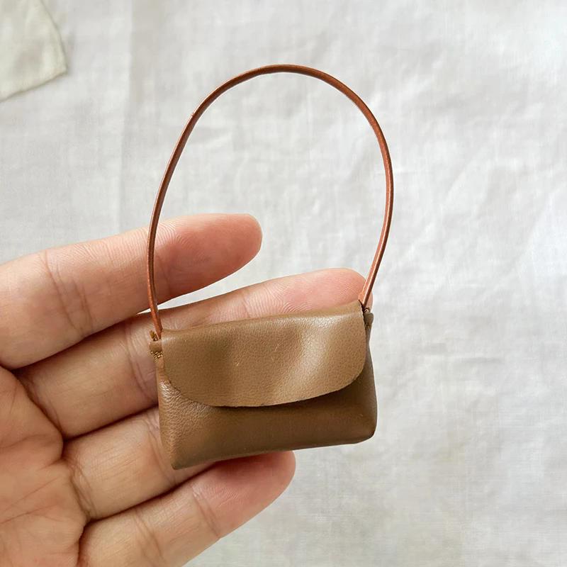 New 15-17cm Doll Handbag Lady Leather Bag PU Leather Purse Accessories Dollhouse Decoration Pretend Play Toy