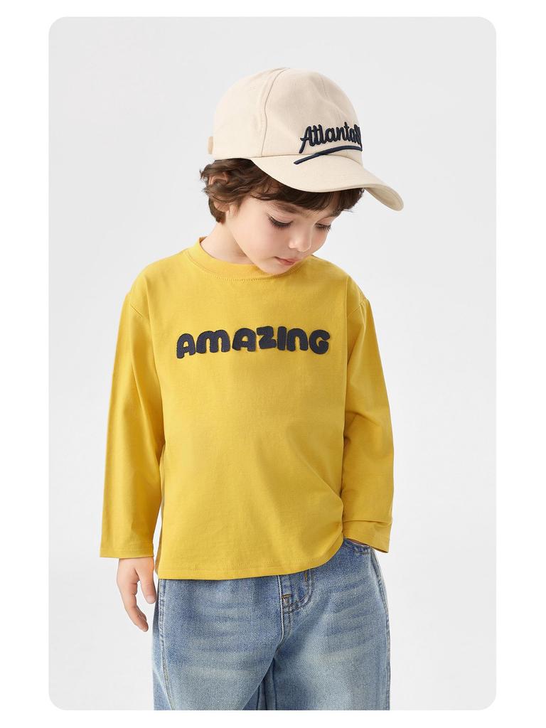 Right European Boys' Long-Sleeve T-Shirt 2026 Spring/Autumn New Style for Toddlers