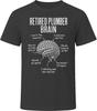 Retired Plumber Brain Funny Retirement Plumbing T Shirt
