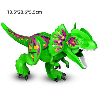Grüne Double Ridge Drachen Bausteine Große Dinosaurier Modell Bausteine Montage Spielzeug