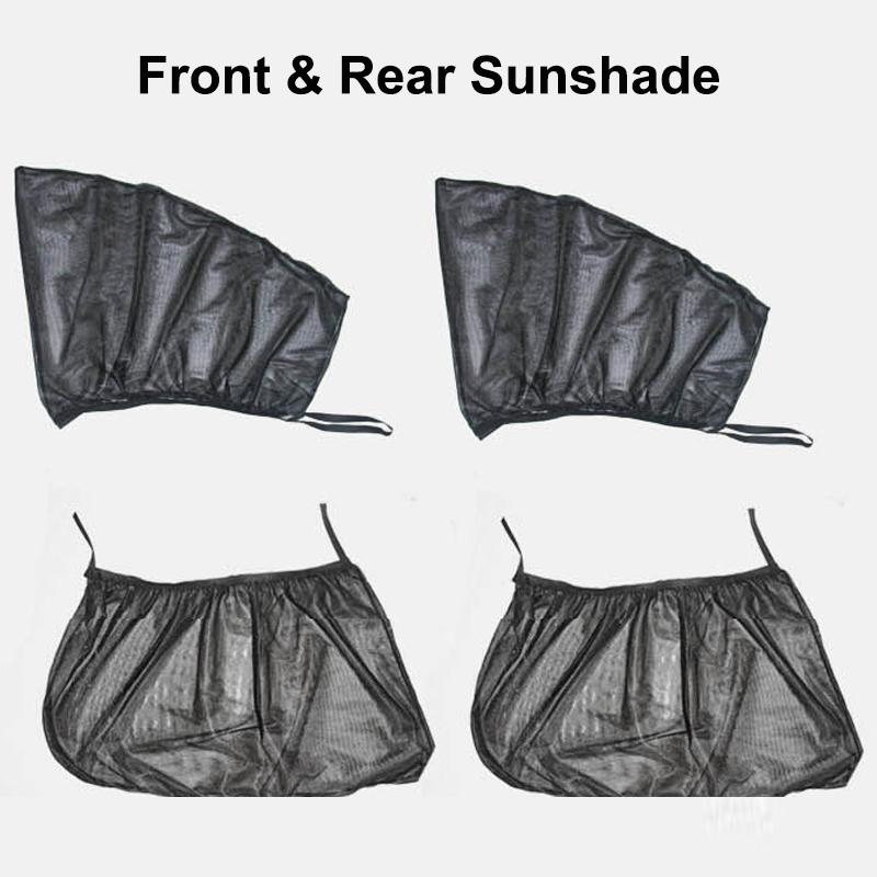 Car Side Window Sunshade UV Protect Shield Mesh Prevent Mosquito Front Rear Window Sunshine Privacy Protection Foldable Curtain