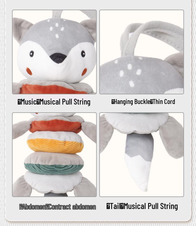 Aipinqi Baby Musical Plush Rattle Toy for Crib & Car