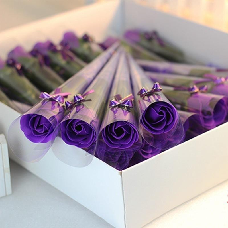 5 PCS  Beautiful Soap Rose Flower Teachers' Day Valentine's Day Creative Gift