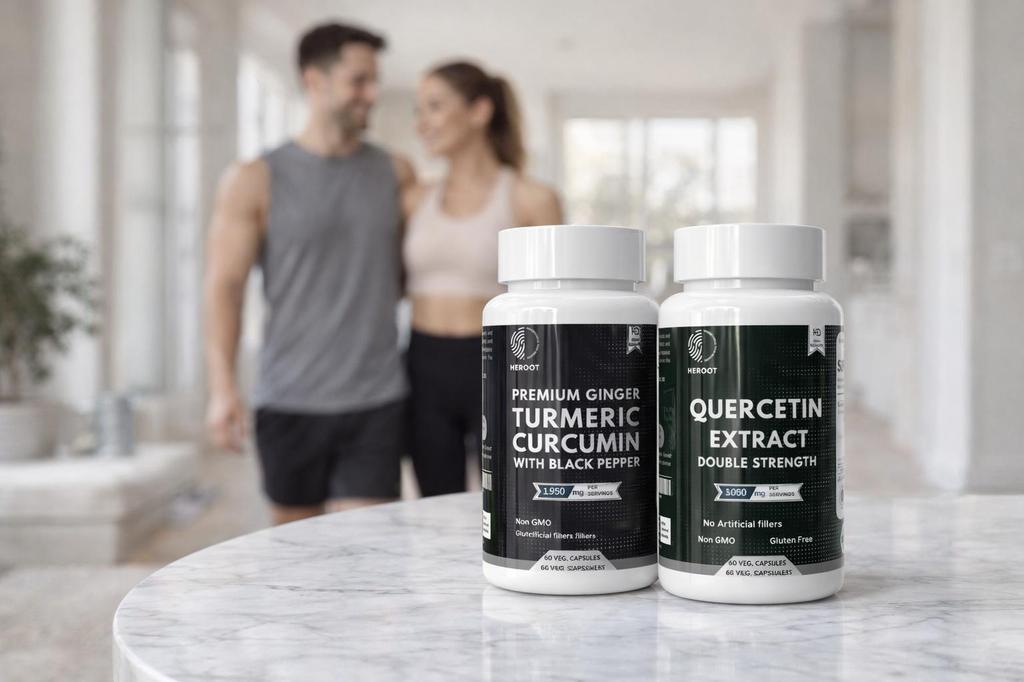Heroot Wellness Capsule Combo | Quercetin Extract & Turmeric Ginger Black Pepper