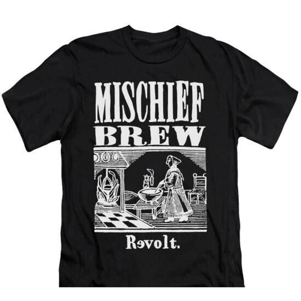 Mischief Brew T Shirt Revolt Music Band Merch Indie Rock Punk Gothic Vintage Breathable Homme Slightly Unisex