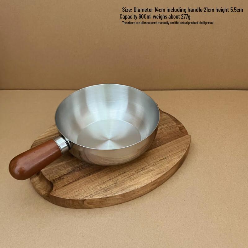 Baizi En 304 Stainless Steel Walnut Handle Bowl