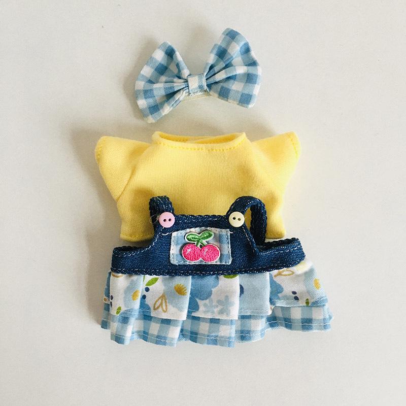 בגדי בובת קטיפה ויניל חמודה 17 ס"מ קופסה עיוורת - תליון LaBuBu שמלת אביזרים