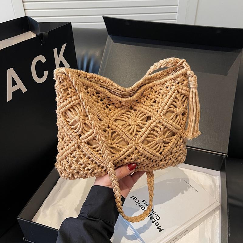 Boho Větrný vak Dámská tkaná taška na mobil Plážová taška přes rameno na dovolenou u moře