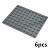 DIY Building Blocks Thin Plate Figures Bricks Size 8 X 10 Dots 6Pcs Compatible Brand Educational Construction Creative Toys